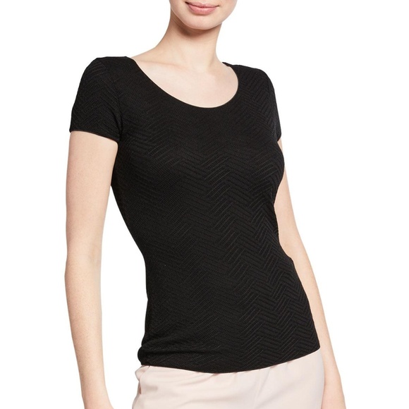 Armani Collezioni Tops - Armani Black Tee Shirt